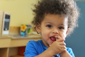 Curly Hair with Smile